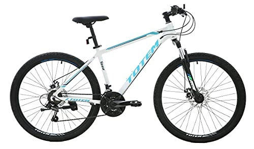 Mountain Bike : Totem Y660 Mountain Bike / Bicycles 27.5'' Wheel Lightweight Aluminium Frame 21 Speeds Shimano Disc Brak, White