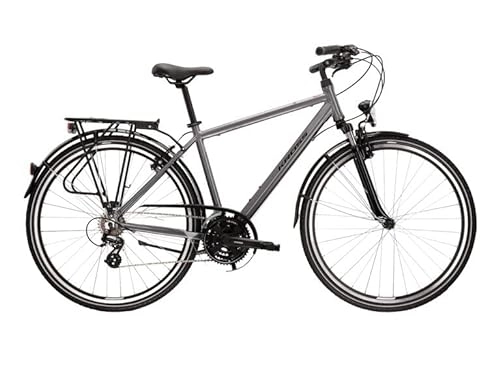 Mountain Bike : Trekking Bicycle KROSS Trans 2.0 Grey
