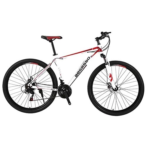 Mountain Bike : TRGCJGH 21-Speed Men's Mountain Bike Double Disc Brake 29 Inches All-Terrain City Bikes Adults Only Outdoor Cycling Hard Tail Front Suspension, B