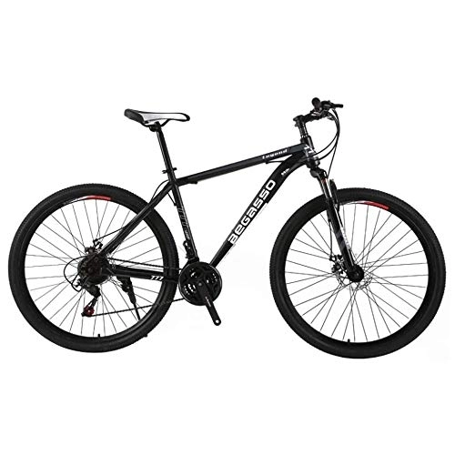 Mountain Bike : TRGCJGH 21-Speed Men's Mountain Bike Double Disc Brake 29 Inches All-Terrain City Bikes Adults Only Outdoor Cycling Hard Tail Front Suspension, D
