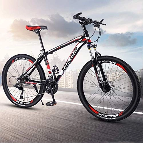 Mountain Bike : TRGCJGH 26 Inch Mountain Bikes, Men's Dual Disc Brake Hardtail Mountain Bike, High-carbon Steel Frame, Bicycle Adjustable Seat, 26 Inch-21speed