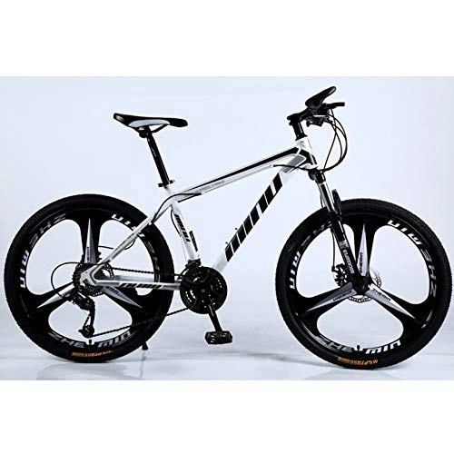 Mountain Bike : TRGCJGH Adult Mountain Bike, 26 Inch Men's Dual Disc Brake Hardtail Mountain Bike, Bicycle Adjustable Seat, High-carbon Steel Frame, B-21speed
