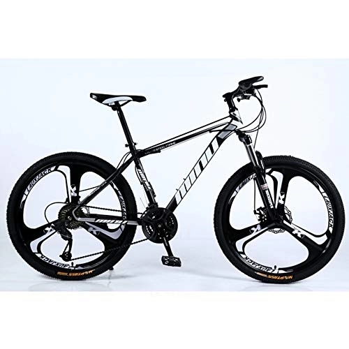 Mountain Bike : TRGCJGH Adult Mountain Bike, 26 Inch Men's Dual Disc Brake Hardtail Mountain Bike, Bicycle Adjustable Seat, High-carbon Steel Frame, E-27speed
