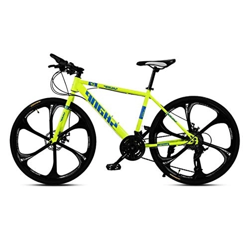 Mountain Bike : TRGCJGH Adult Mountain Bike, High Carbon Steel Outroad Bicycles, 21-Speed Bicycle Full Suspension MTB ​​Gears Dual Disc Brakes Mountain Bicycle, C-21speed