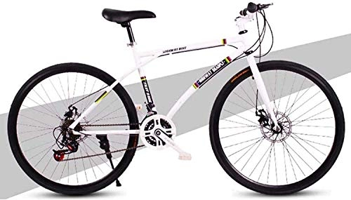 Mountain Bike : TTZY Road Bicycles, 24-Speed 26 inch Bikes, Double Disc Brake, High Carbon Steel Frame, Road Bicycle Racing, Men's and Women Adult-Only 6-24 SHIYUE