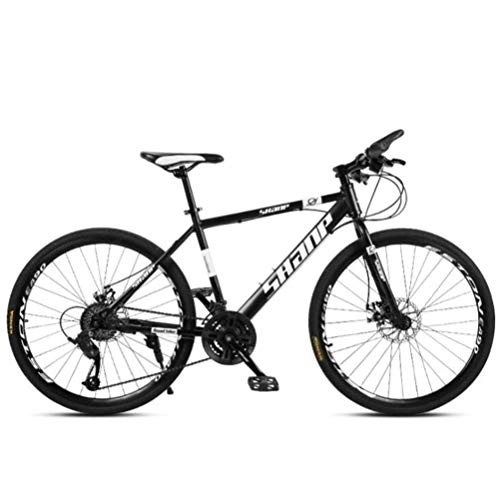 Mountain Bike : Unisex Commuter City Hardtail Bike 26 Inch Wheel - Mountain Bicycle Mens MTB (Color : Black, Size : 30 speed)