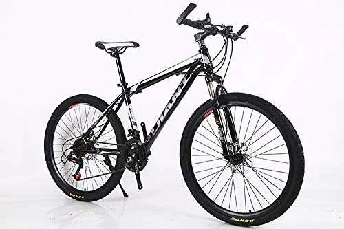 Mountain Bike : UR MAX BEAUTY 26 Inch Mountain Bike, High Carbon Steel Frame MTB Bicycle 21 Speed Double Disc Brake Road Cycling Various Sizes And Colors Select, c, 26 inches