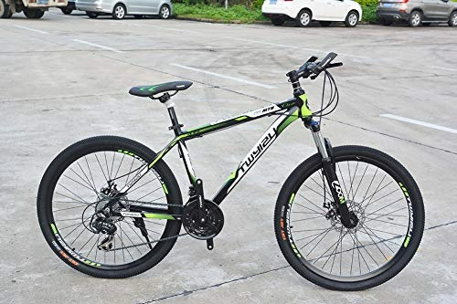 Mountain Bike : UR MAX BEAUTY Dual Disc Brakes Shock Speed Mountain Bike Bicycle 26 inch (24 Speed), b