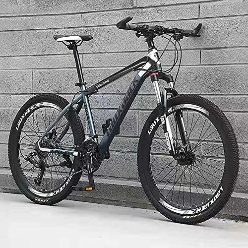 Mountain Bike : UYHF 26 Inch Mountain Bike for Men, 21 Speed Double Disc Brake Mens Women Mountain Bike With Front Suspension Fork E-21 Speed