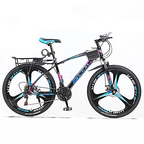 Mountain Bike : UYHF Mountain Bike 26 Inch Mountain Bikes 21 / 24 / 27 Speed Bicycle Adult Mountain Trail Bike High-Carbon Steel Frame With Dual Disc Brake A-21 Speed