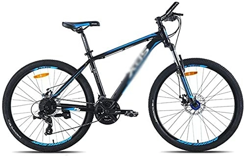 Mountain Bike : UYHF Mountain Bike With 24 / 26 Inch 24 Speed With Dual Suspension for Men Woman Adult And Teens Aluminum Alloy Frame for Path, Trail & Mountains blue- 26 Inch