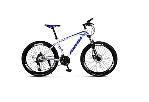 Mountain Bike : UYSELA Mountain Bike Unisex Hardtail Mountain Bike High-Carbon Steel Frame Mtb Bike 26Inch Mountain Bike 21 / 24 / 27 / 30 Speeds with Disc Brakes and Suspension Fork, Blue, 30 Speed / Blue / 21 Speed