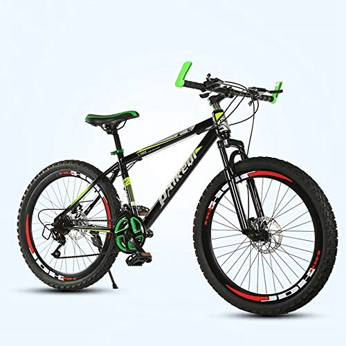 Mountain Bike : VANYA 26 Inches Variable Speed Mountain Bike 27 Speeds Disc Brake 40 Knife Commuter Cycle Shock Absorption Off-Road Bicycle, Green