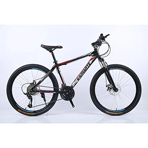 Mountain Bike : VANYA Adult Mountain Bike 26 Inches 21 / 24 / 27 Speed Disc Brake Variable Speed Shock Absorption Commuting Bicycle, Gold, 21speed
