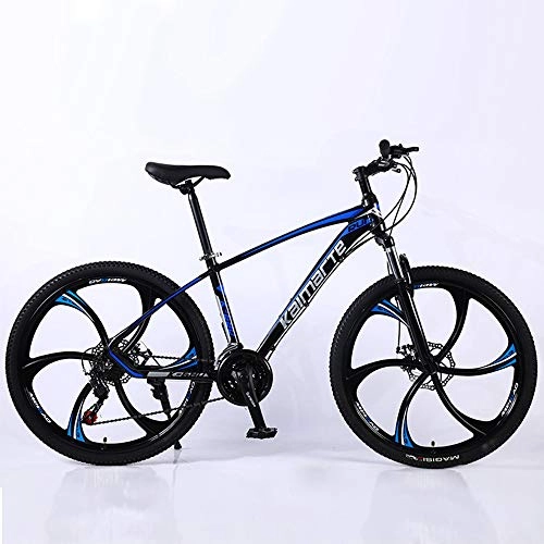 Mountain Bike : VANYA Mountain Bike 21 Speed shock absorption 24 / 26 Inches Variable Speed Disc Brake Unisex Commuting Bicycle, Blue, 26inches