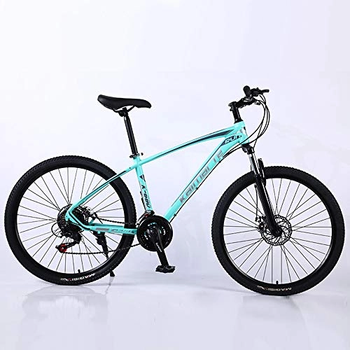 Mountain Bike : VANYA Mountain Bike 24 / 26 Inch Lightweight 27-Speed Aluminum Alloy Off-Road Variable Speed Adult Bicycle, 15Kg, Green, 26inches