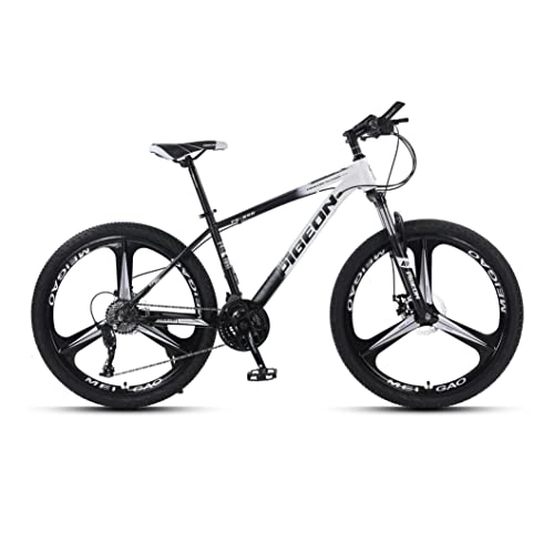 Mountain Bike : VIIPOO 24 / 26 Inch Mountain Bike High carbon steel frame, 21 / 24 / 27 / 30 Speeds with Disc Brake, 3 Spokes Wheels for Men Women Mountain Bike, White-24‘’ / 24 Speed