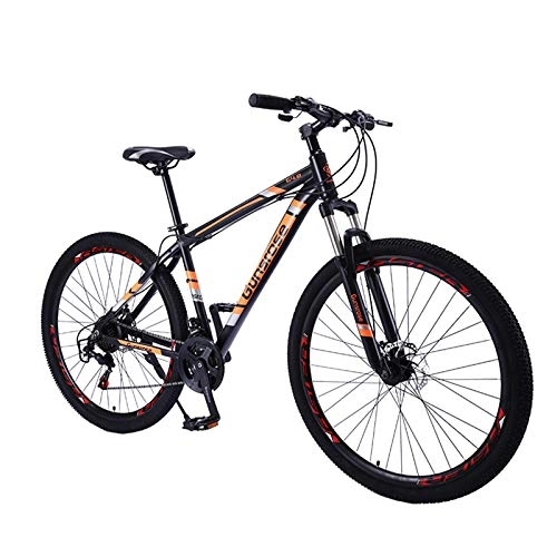 Mountain Bike : Vincci Store Mountain bike 21 speed 29 inch aluminum alloy frame mountain bike, suitable for 1.6-1.8 meters riders, reduce commuting time to school and work (Orange)