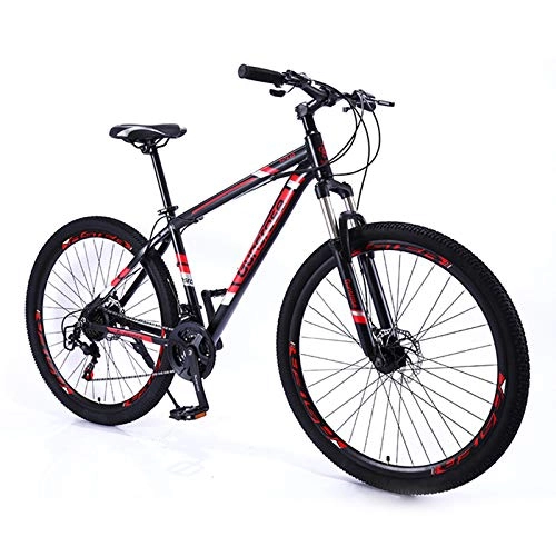 Mountain Bike : Vincci Store Mountain bike 21 speed 29 inch aluminum alloy frame mountain bike, suitable for 1.6-1.8 meters riders, reduce commuting time to school and work (red)
