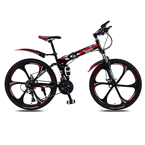 Mountain Bike : VIY Premium Bikes for Men and Women Mountain Bike Adult Bicycle Recreational Bicycles Dual Suspension, Red