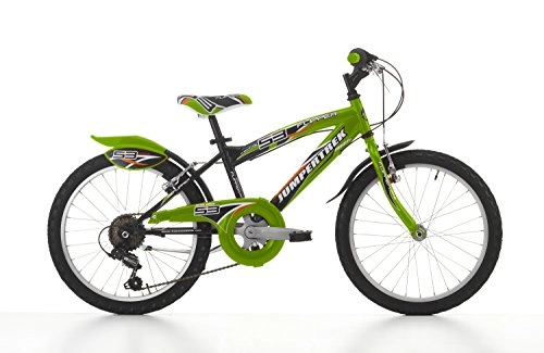 Mountain Bike : Vlo Cycles Cinzia Flipper pour enfant, chssis en acier, deux tailles et trois couleurs disponibles, Nero / Verde, ruote da 16" - monomarcia