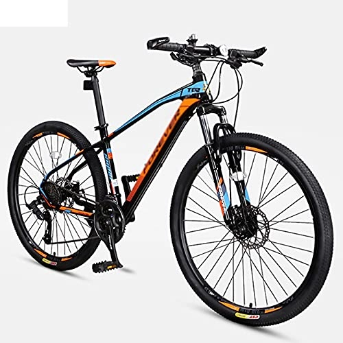 Mountain Bike : WANYE 27.5'' Aluminum Mountain Bike 27 / 30 Speeds With Oil Disc Brake orange blue-27speed