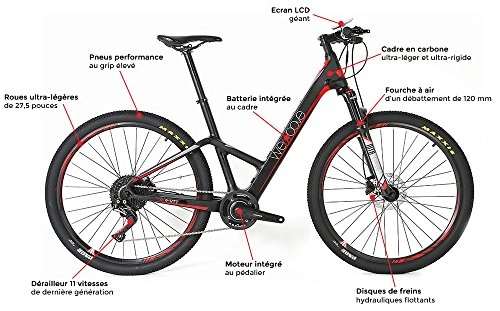 Mountain Bike : WEMOOVE Sport VTC Carbon Power Assisted 17.5kg, up to 80km Range.