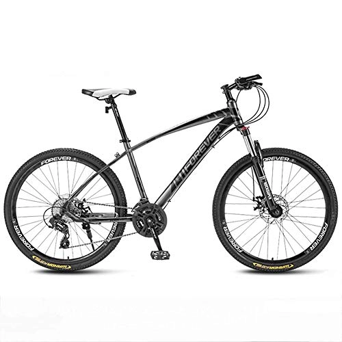 Mountain Bike : Wheels Mountain Bike Daul Disc Brakes 21 / 24 / 27 / 30 Speed Mens Bicycle Front Suspension MTB, 24