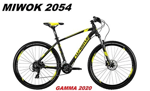 Mountain Bike : WHISTLE Bike MIWOK 2054 Wheel 27.5 Shimano 16V SUNTOUR XCT HLO Range 2020, BLACK NEON YELLOW MATT, 51 CM - L