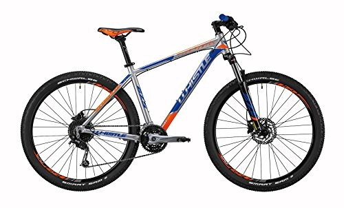 Mountain Bike : WHISTLE Mountain Bike 27.5" Miwok 1831, 27Speed, Grey / Blue / Orange, Size L (180-195cm)