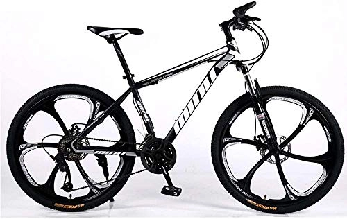 Mountain Bike : WJJH Bicycle Variable-Speed Mountain Bike, Male And Female Shock-Absorbing Student Bike, Carbon Steel Bikes, 21 / 24 / 27 / 30 Speed Mountain Bicycle, MTB, 1, 27 speed