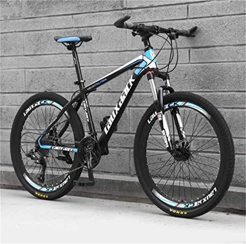 Mountain Bike : WJSW Adult Men Dual Suspension / Disc Brakes 26 Inch Mountain Bike, Sports Leisure Bicycle (Color : Black blue, Size : 21 speed)