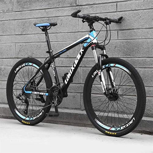 Mountain Bike : WJSW Mountain Bike, 26 Inch Dual Suspension Sports Leisure City Road Bicycle (Color : Black blue, Size : 27 speed)