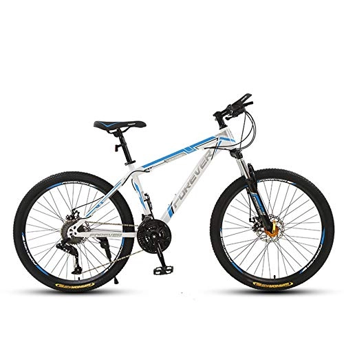 Mountain Bike : WLWLEO 26 Inch Mountain Bike Bicycle for Adult Mens Bikes Lightweight High-carbon Steel Frame, Double Disc Brake System, 21 / 24 / 27 / 30 Speed Variable Speed Bicycle, A, 26" 30 speed