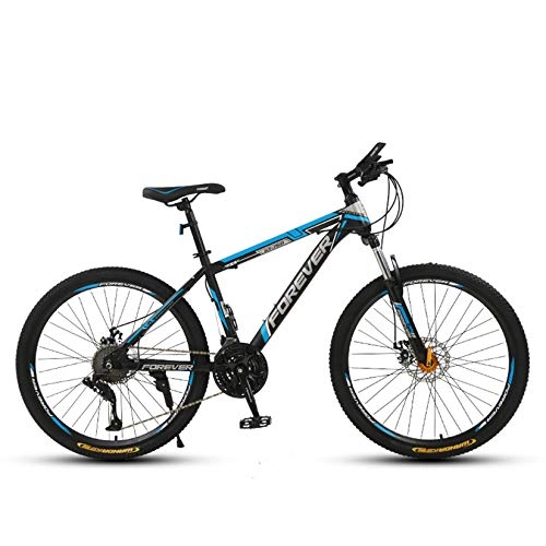 Mountain Bike : WLWLEO 26 Inch Mountain Bike Bicycle for Adult Mens Bikes Lightweight High-carbon Steel Frame, Double Disc Brake System, 21 / 24 / 27 / 30 Speed Variable Speed Bicycle, C, 26" 24 speed