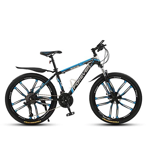 Mountain Bike : WLWLEO Mens Mountain Bike 26 Inch High-carbon Steel Hardtail Mountain Bike with Shock Absorption Dual Disc Brakes Bicycle for Outdoor Sport Cycling, C, 26" 21 speed