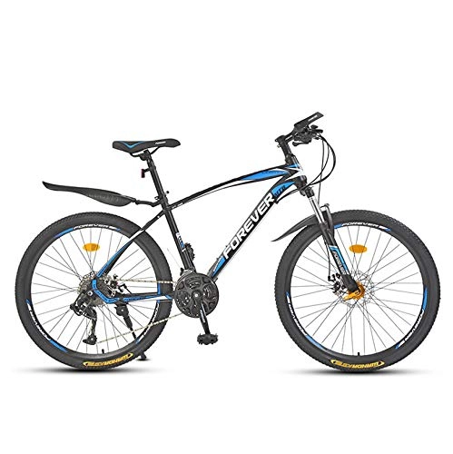 Mountain Bike : WLWLEO Mountain Bike Bicycle for Mens 26 Inch Bikes [High-carbon Steel Frame] [Lockable Shock-absorbing Front Fork] All Terrain MTB for Travel Exercise Commute, C, 26" 21 speed