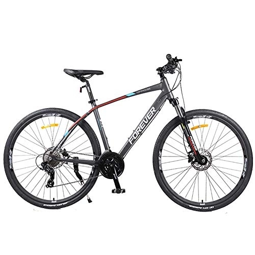 Mountain Bike : Women Mountain Bikes, 26 Inch 27-Speed Mountain Trail Bike, Dual Disc Brake Aluminum Frame Hardtail Mountain Bike, Adjustable Seat, Gray FDWFN (Color : Black)
