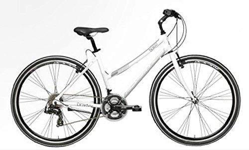 Mountain Bike : Women's Hybrid Bike Cycles Adriatica Boxter FY with Aluminium Frame, 28Inch Wheel Shimano 21Speed, Bianco