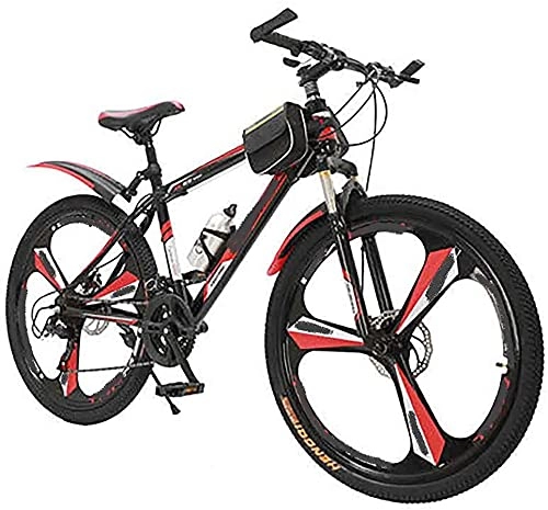 Mountain Bike : WQFJHKJDS Men's and Women's Mountain Bikes, 20-inch Wheels, High-Carbon Steel Frame, Shift Lever, 21-Speed Rear Derailleur