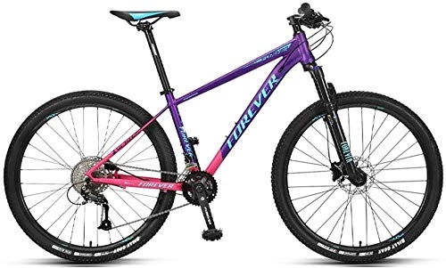 Mountain Bike : WQFJHKJDS Mountain Bike 27.5 Inch Adult Aluminum Alloy Frame 18-speed Oil Disc, Off-road Variable Speed Bicycle Cool Colors (Color : A)