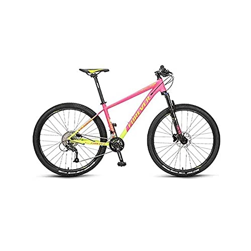 Mountain Bike : WQFJHKJDS Mountain Bike 27.5 Inch Adult Aluminum Alloy Frame 18-Speed Oil Disc, Off-Road Variable Speed Bicycle Cool Colors For Women And Men Youth / Adult (Color : Pink)