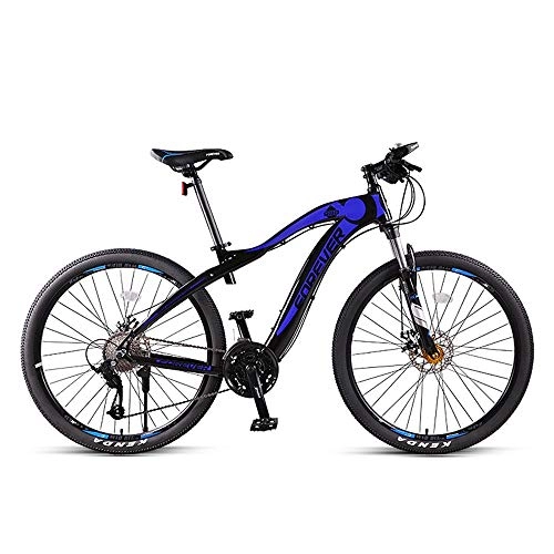 Mountain Bike : WuZhong F Mountain Bike Adult with Variable Speed Off-Road Double Shock Absorption Men and Women Racing City Riding 27 Speed 27.5 Inches