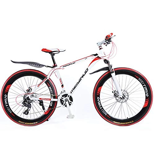 Mountain Bike : WXX 350W 26 Inch Variable Speed Mountain Bike Dual Disc Brake Shock Absorptionmale And Female Adult Aluminum Alloy Off-Roadbicycle, White, 21 speed