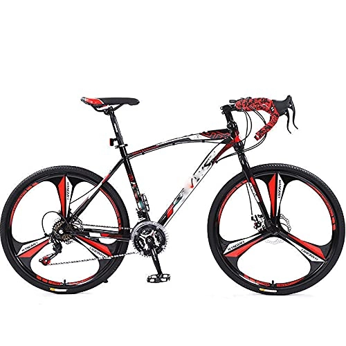 Mountain Bike : WXXMZY Bicycles, Variable Speed Double Disc Bicycles, 30-speed Road Bikes, Cross-country Mountain Bikes, (Color : Red, Size : 21speed)