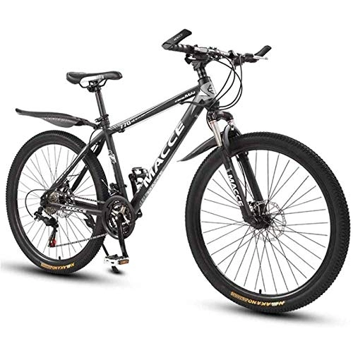 Mountain Bike : WXXMZY Mountain Bike, 26-inch Adult Mountain Bike Male And Female Mountain Bike, Light Carbon Steel Frame (Color : Black, Size : 27 speed)