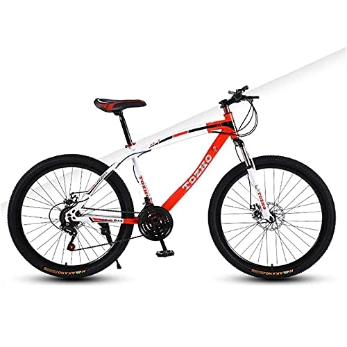 Mountain Bike : WXXMZY Road Bike 26 Inch Mountain Bike, Adult Variable Speed Damping Bike, Off-road Dual Disc Brake, Spoke Wheel Bike, Racing Bike, City Commuter Bike (Color : Red, Size : 24speed)