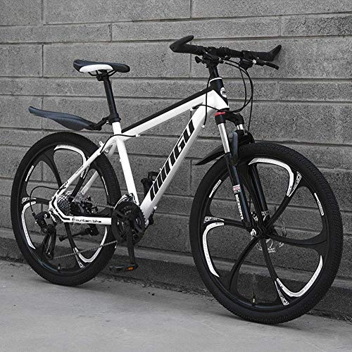 Mountain Bike : WYJBD 26 in Mountain Bikes with Front Suspension Adjustable Seat High-Carbon Steel Hardtail Mountain Bike21 / 24 / 27 / 30 Speed (Color : 2, Size : 24)