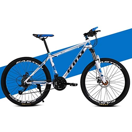 Mountain Bike : WYN Double Disc Speed Cycling nch Pedal Bicycle Mountain Bike, BLUE, 24 * 15(150-165cm)
