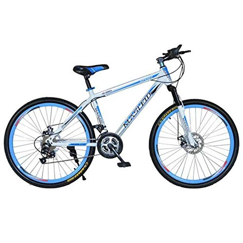 Mountain Bike : WYN The double disc brake cycling Double disc Bicycle mountain bike, white